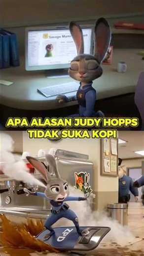 SADAR GAK?! 🎬 Alasan Tersembunyi Kenapa Judy Hopps Gak Pernah Minum Kopi di Zootopia! 😱🥕