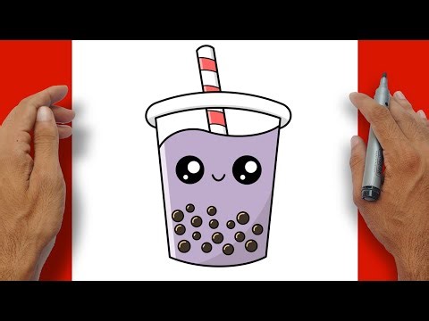 How to Draw a BOBA TEA Easy Step-by-step | Bubble Tea Drawing Tutorial