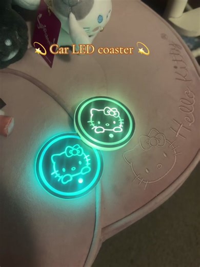 Type C Hello Kitty charging car coasters - set of 2 —- 1 available 💫 #hellokittylights #fup #hellokittycar #hkcar #extra #available @Babylisakittylife2 @ArchieRay🤼‍♀️⚰️4BabyLisa🍑