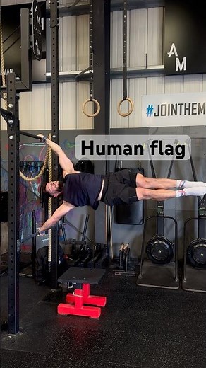 Human flag practice, getting better! #human #flag #humanflag #calisthenics #gym #training #workout