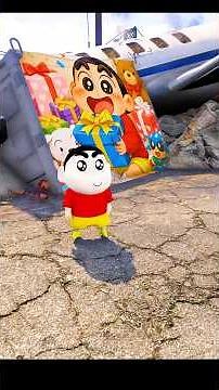 GTA 5 : Franklin & Shinchan🤣 Found CRASHED Plane ✈️ Full Fun #gta5 #gta5shorts #gta5hindi