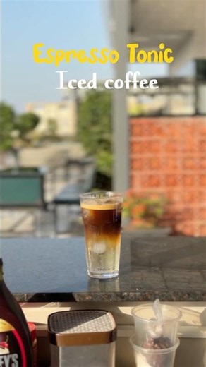 Iced Espresso Tonic ☕️🧊 #espresso #coffee