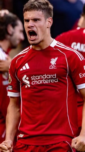 Football Commentary on Instagram: "Milos Kerkez hasn’t had a perfect start to his Liverpool career. He looked shaky at times and the fact that Cody Gakpo ignored him all the times on the overlap did not help either. But now, it’s becoming gradually visible what a quality player the Hungarian is. If not anything else, then he has Atleast got the fight in him. He contests every single ball and does not give up even after losing it. The passion is raw and real. . . . . . #miloskerkez #kerkez #liver