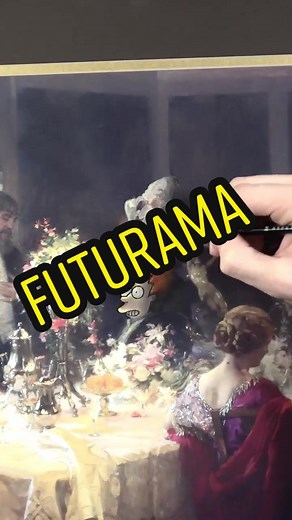 Futurama Painting Transformation - Thrift Store Art Makeover