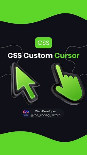 The Coding Wizard | Web Development & AI | 1M🎯 on Instagram‎: "Css Custom Cursor 💥⚡️ Consider spicing up your website's vibe with a simple tweak—changing your cursor. 🖱️ Follow this quick guide: 1. Find a cursor image. 📷 2. Insert the provided code into your CSS. 💻 Voila! Your site now boasts a unique cursor, adding a personal touch that sets it apart. 🌟 While custom cursors are cool, prioritize accessibility. 🔍 Ensure your cursor is easy to spot, contrasts well, is adequately sized, and 