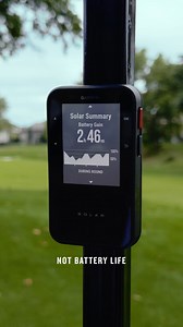 Play every round without limits. The Approach G20 Solar is Garmin’s FIRST solar-powered GPS golf handheld, delivering unlimited battery life in sunny conditions and up to 30 rounds even with limited sun. You’ll never have to worry about running out of power on the course! Find out more at https://bit.ly/approach-g20 #GarminSG #BeatYesterday #ApproachG20 | Garmin