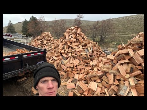 Time to stack over 30 cord of wood ￼