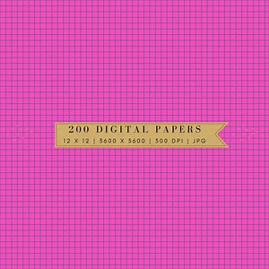 Digital Paper Pack | Crafted Pink Grid Paper Art | Handmade Design | Grid Background | Commercial Use | 200 High-resolution JPG Images - Etsy Australia