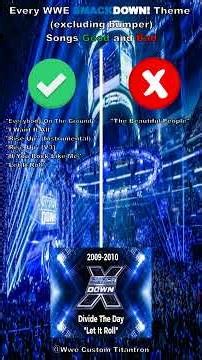 Every WWE SMACKDOWN! Theme (excluding bumper) Songs Good and Bad #wwe #wrestling #themesong #shorts