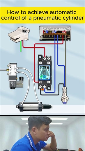 Automatic Pneumatic Cylinder Control Circuit. #automatic #cylinder #howto #study #didyouknow #diy