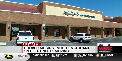 Hoover music venue, restaurant 'Perfect Note' moving