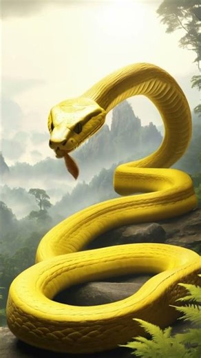 Massive Golden Snake in the Wild: A Stunning Jungle Encounte