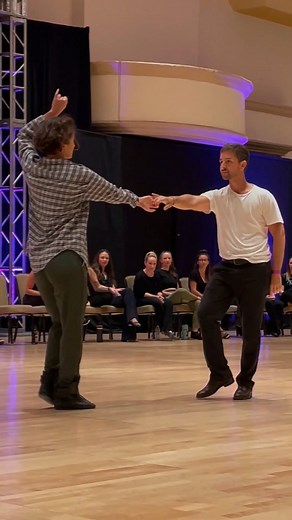 Emeline Rochefeuille on Instagram: "🙂 If you want to switch out... 🙃 One of my favourite improvs of the past couple of years 🫶 @maximezza ❔ West Coast Swing Improvisation 🏆 Champion Jack & Jill (Random Partner|Song) 👁️‍🗨️ @em_roc @maximezza 📍 @desertcityswing 📹 @samanthajane_7 🎧 @_elderbrook . . . . . #dance #dancer #dancelife #westcoastswing #wcs #improv #improvisation #dancecompetition #jackandjill #switch"