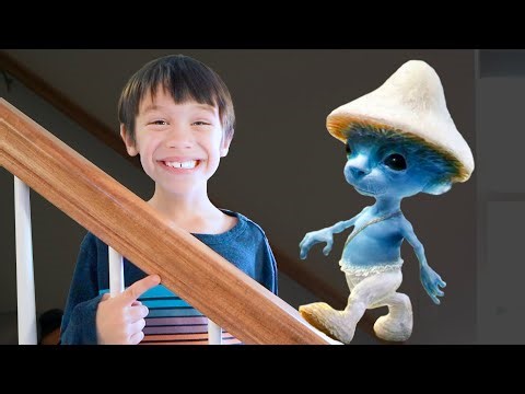 Do not CATCH Smurf Cat in Real Life at My PB and J House!