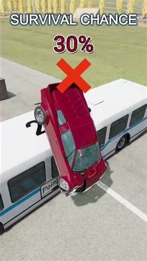Insane Test: Normal Car vs 10 Buses at High Speed