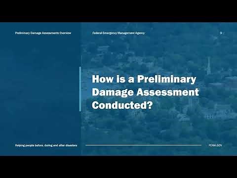 Preliminary Damage Assessment (PDA) Overview