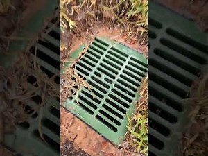 Channel Drain in Action - During a Good Rain #drainage #construction #concrete