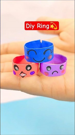 DIY Paper Ring Making | Easy Handmade Paper Jewelry Craft | Simple Ring Idea for Kids |