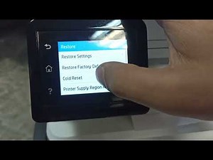 HP LaserJet Pro MFP M428 cold reset