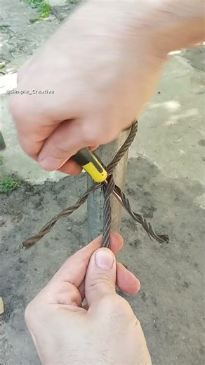 Useful tips and skills. How to quickly and securely fasten a steel cable without special fasteners