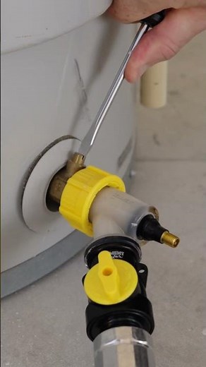 Sped up water heater tank cleaning. #sedimentbuster #plumbing #diy #watertankcleaning