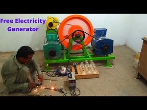 Flywheel Free Energy Generator 3Hp Motor With 15KW and 12KW Alternator Free Electricity Generator