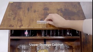 VIVOHOME Microwave Storage Cabinet, Freestanding Kitchen Pantry Cabinet with 3 Drawers, Open Storage Shelf, Wide Countertop