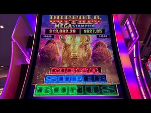 🛑 NEW Buffalo MEGA Stampede Slot! Very Active Machine, Plus Buffalo Eclipse and Chief Inferno slots!
