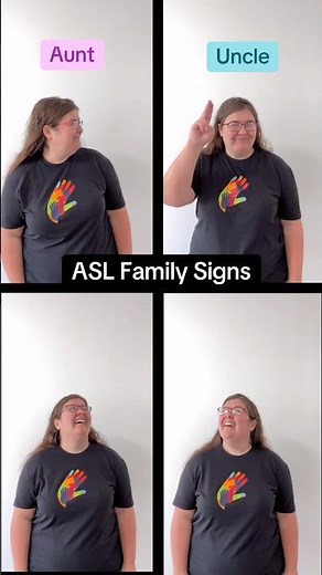 How to sign aunt, uncle, cousin (female), cousin (male) in ASL | Beginner ASL Family Signs