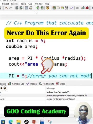 STOP This C++ Mistake NOW! 🚫 You Can’t Change const Variables 😱