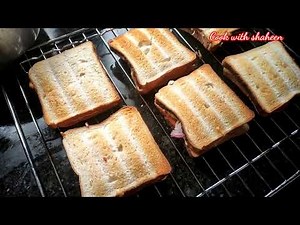 Cheese Grill Sandwich In OTG Oven|Street Style Veg Grill Sandwich Recipe|