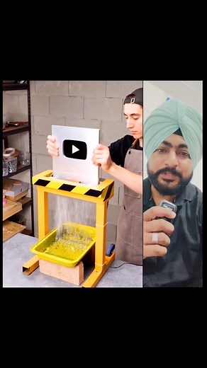 Modified Silver Play Button #crafts #art #crafting #homemade #manpreetkaursidhu #howtomake | Manpreet Kaur Sidhu