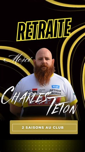[🔚DEPART] Un grand merci à Charles Téton pour avoir fièrement porté nos couleurs pendant 2 ans ! Merci pour tout ce que tu as fait pour le club 🤝🏼 Nous te souhaitons une belle retraite et en espérant te revoir sur les bords du terrain 💛🖤 | Rugby Club Vesoul