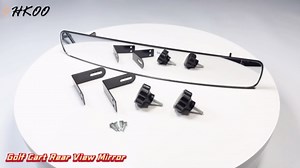 HKOO Golf cart Rear View Mirror,16.5" Extra Wide 180 Degree Panoramic Rear View Mirror Fit for Golf Cart EZGO Club Car Yamaha (Rear View Mirror)