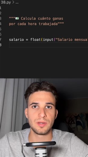 Arnau | Programación en Python on Instagram: "💰 Calcula tu sueldo por hora en segundos #Python Con este programa podrás calcular cuánto ganas por cada hora trabajada. Solo necesitas ingresar tu salario mensual y las horas trabajadas al mes. Practicarás conversiones a float, divisiones y redondeo con round(). Útil, rápido y muy fácil. #python #salario #ejercicio #aprendizaje #programacion"