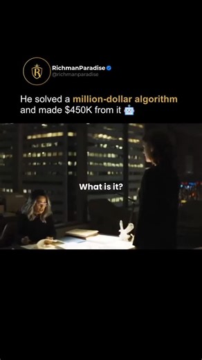 Motivation| Attitude |Success on Instagram: "They found exactly who they were looking for to solve a million-dollar algorithm problem 💻 This guy, straight out of college, surprised everyone when he cracked a theoretical problem that the business had been stuck on for ages 🤯 He managed to land a position in the company for $150K a year and also scored a $300K bonus instantly after solving the problem — and he did it in just 1 month 💰🔥 Via @richmanparadise #business #entrepreneurs #getrich #mi