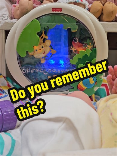 Do you remember this 2000s rainforest Fisher Price baby toy? I wish the animals would move. The poor fish is without water 😞