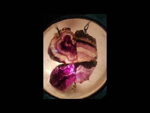 Out around castleton derbyshire in the old mines the crystal centres of blue john flourite