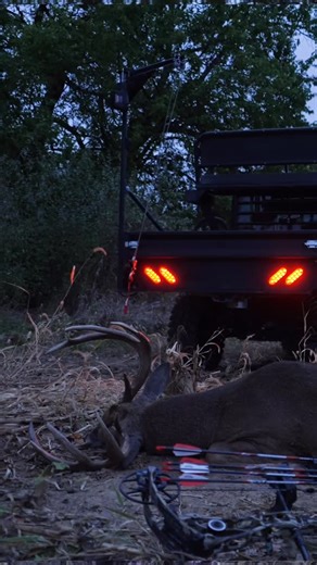 RanchArmor UTV on Instagram: "Checkout this shot with a bow! Mike at @savageoutdoors_theone talks about why he loves his setup in the field. Ranch Armor flatbed with swing game hoist makes loading almost 300 pound monster cake! #bowhunting #rancharmor #huntingseason #polaris #madeintexas"