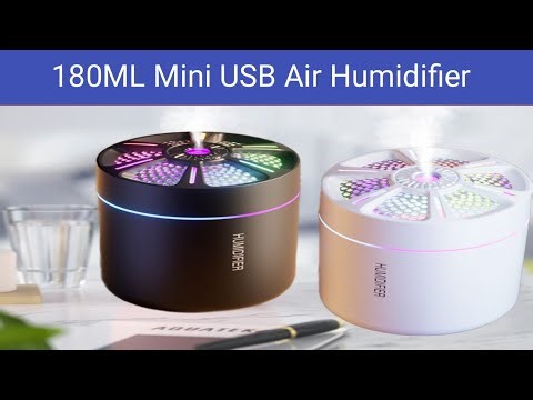 180ML Mini USB Air Humidifier – Aromatherapy Diffuser with Colorful LED Night Lights!