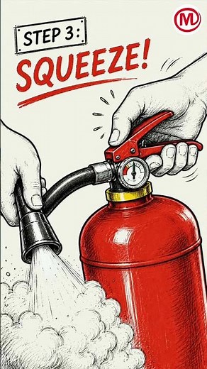 🔥 Fire Extinguisher Use – PASS Method 🧯