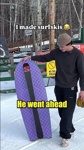 Skimboarding on Snow?! Check Out This Skiboard Setup! 😳