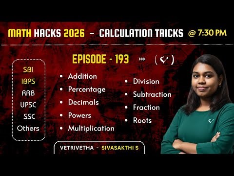Math Hacks 🔥 Brain Exercise for fast Calculation 🎯 Speed Maths ⏰ Vedic Maths Tricks 🌿 Vetrivetha