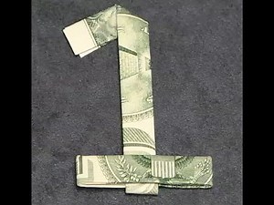 Origami Number 1 dollar bill