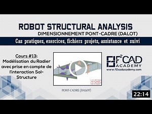 Dimensionnement Dalot sur Robot | Modélisation du Radier (Interaction Sol-Structure)