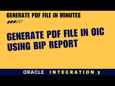 Generate PDF file in Oracle Integration Gen 3 Using BIP | Create & Design PDF Templates in MS Word