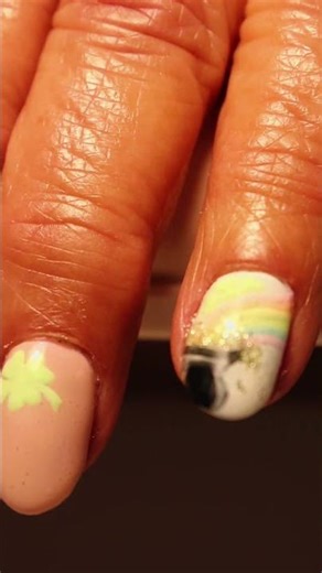 Pastel St. Patrick's nails! 🍀🩷🧡💛💚🩵💜✨️ #nailsofyoutube #nailgelart #stpatrickday #gel #artwork