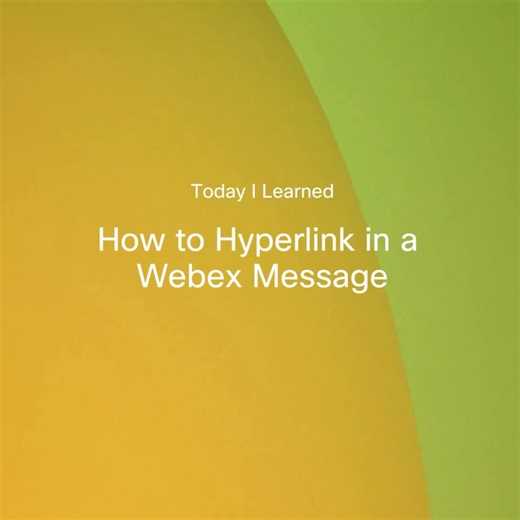 Make your Webex messages easier to read by adding rich text formatting such as headers, bold, and even hyperlinks! 🔗 Need more help? ➡️ http://cs.co/61833w2dF | Webex