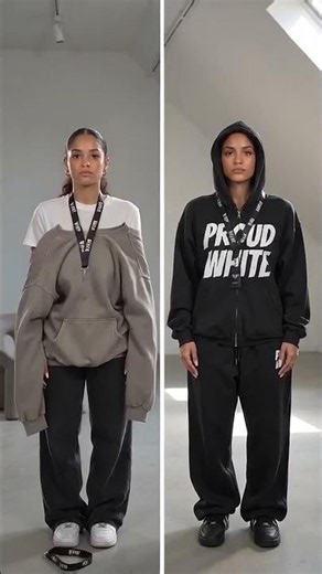 Proud White Zip Hoodie — "proud white" Full-Zip Sweatshirt