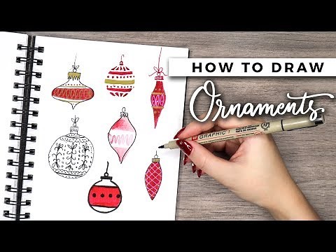 How to Draw Christmas Ornaments! | DOODLE WITH ME + Tutorial!